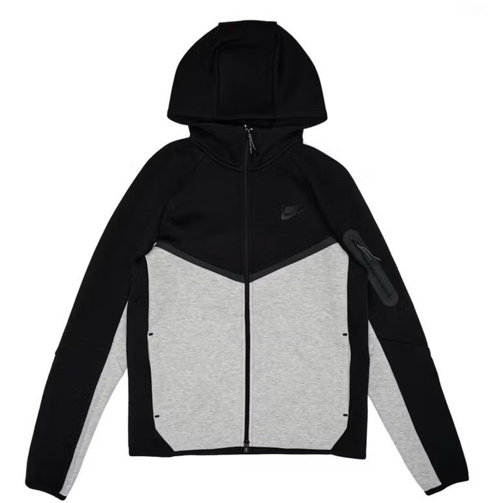 Men's Nike Tech Fleece Black Grey Hoodie size XL